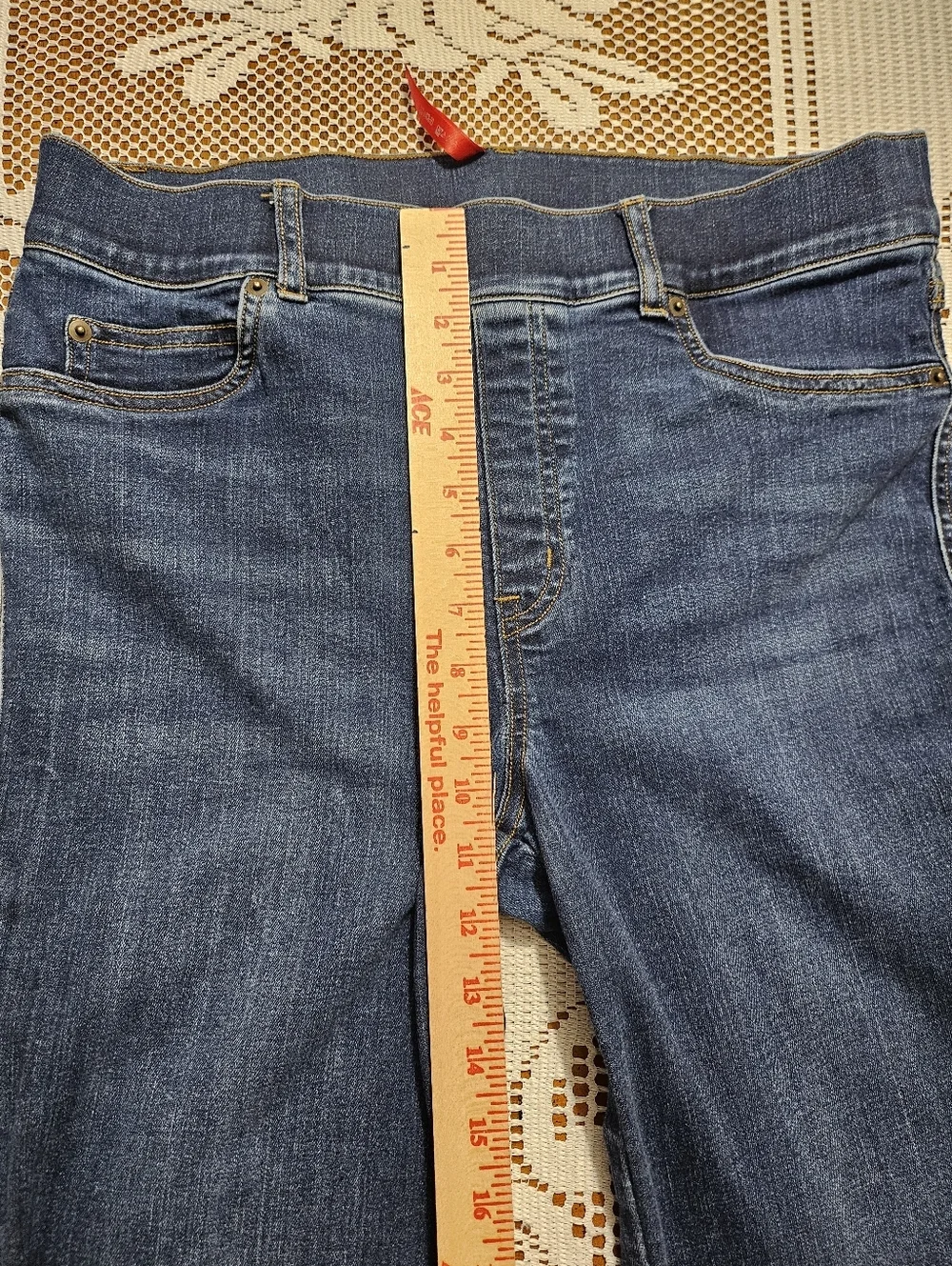 SPANX Dark Blue Flare Jeans Size Large